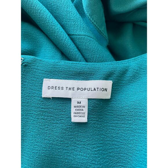 Dress the Population Women's Elle Sweetheart Neck Sheath Midi Dress Capri Medium - Picture 8 of 11